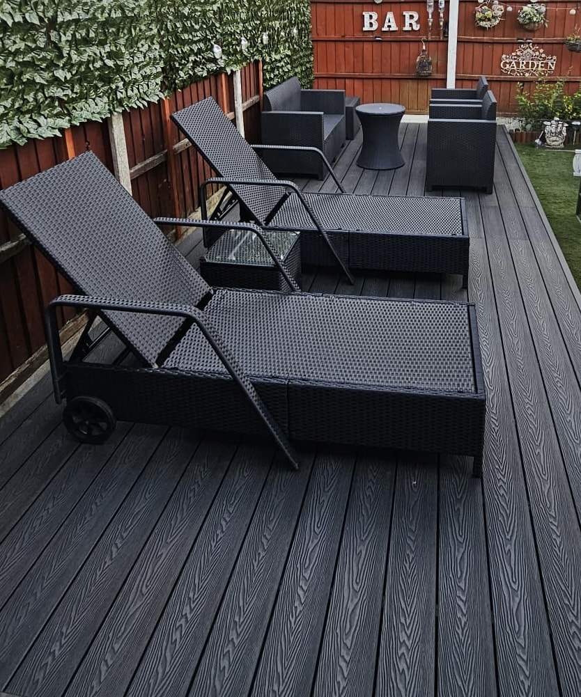 その他 DECK2 BLACK BK 2.4m Black Composite Decking | Decking Boards | Deck Kingdom